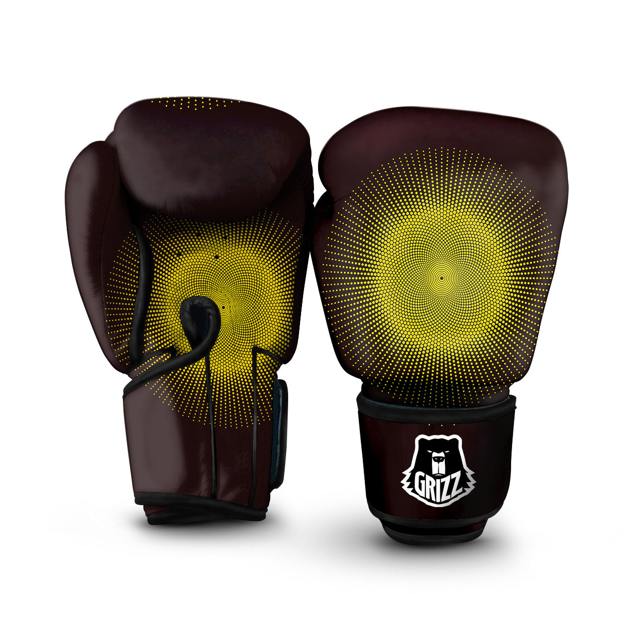 Halftone Sun Dot Print Boxing Gloves-grizzshop