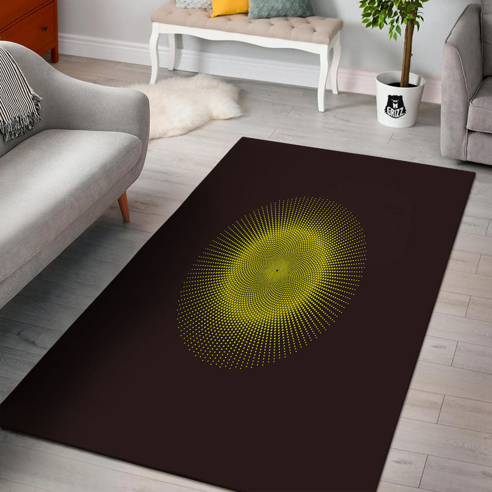 Halftone Sun Dot Print Floor Mat-grizzshop