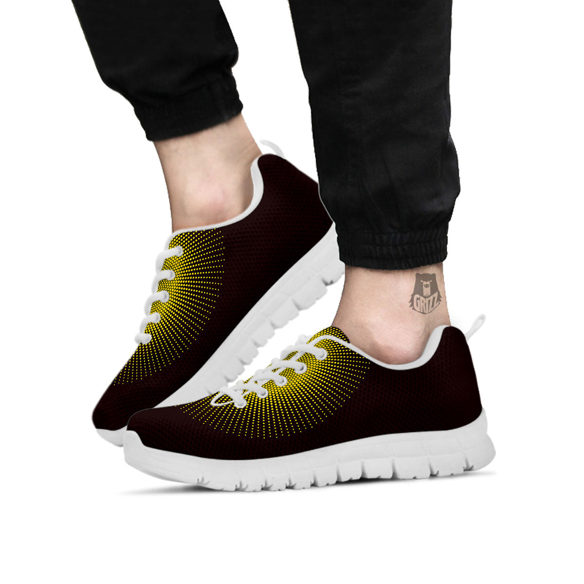 Halftone Sun Dot Print White Sneaker-grizzshop
