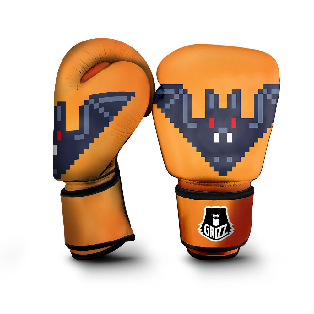 Halloween Bat 8-Bit Pixel Print Boxing Gloves-grizzshop