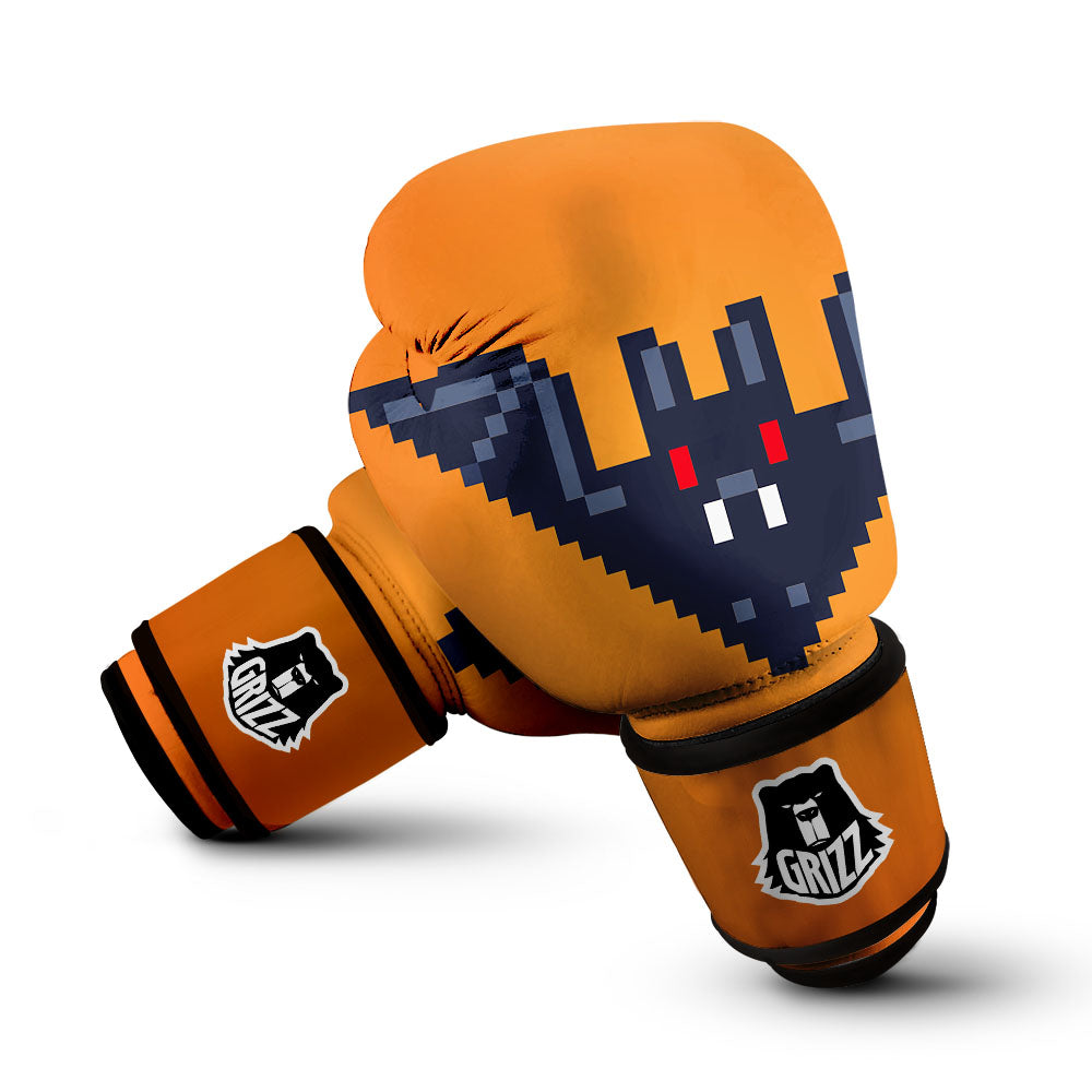Halloween Bat 8-Bit Pixel Print Boxing Gloves-grizzshop