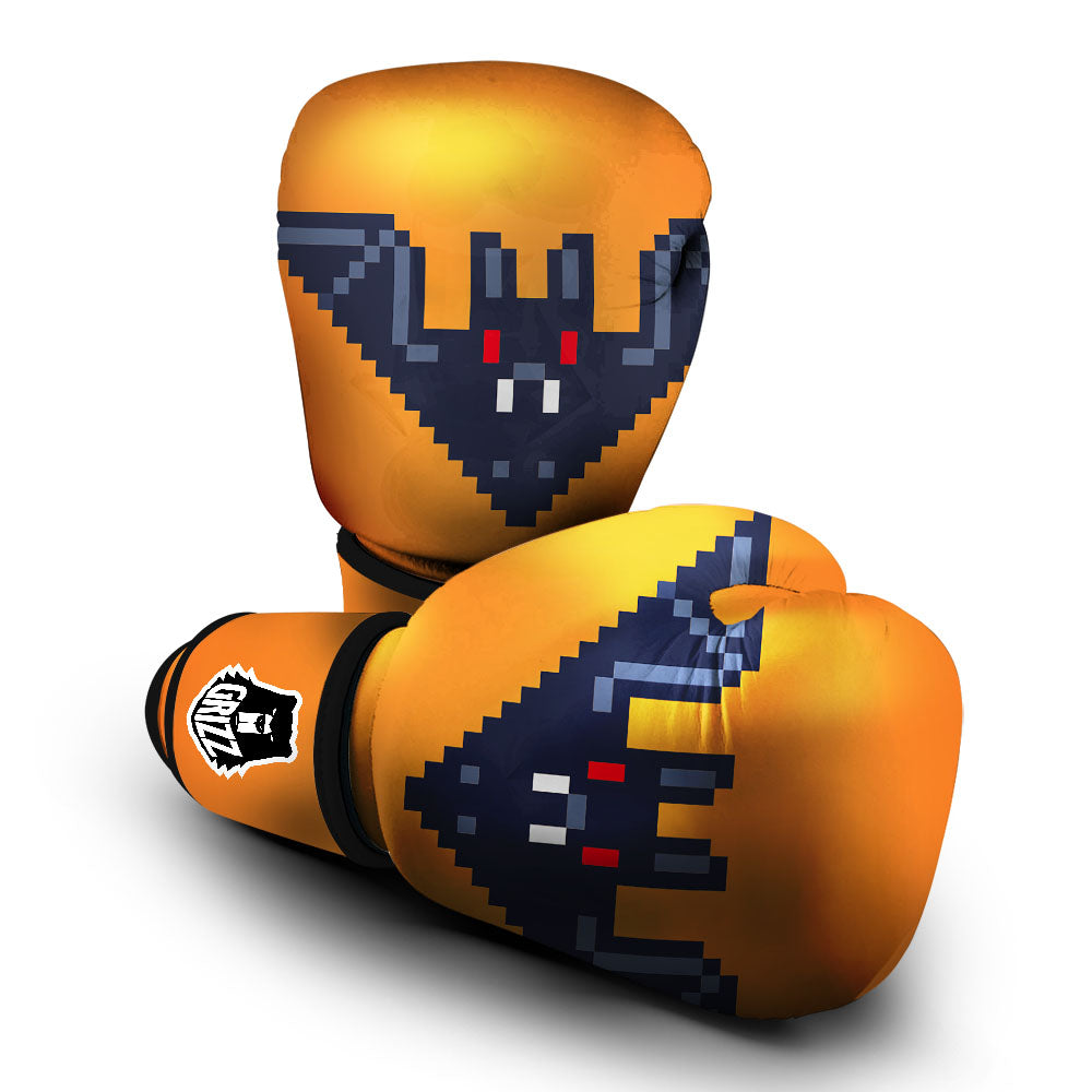 Halloween Bat 8-Bit Pixel Print Boxing Gloves-grizzshop