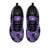 Halloween Bat Black And Purple Print Black Sneaker-grizzshop