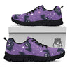 Halloween Bat Black And Purple Print Black Sneaker-grizzshop