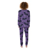 Halloween Bat Black And Purple Print Women's Pajamas-grizzshop