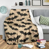 Halloween Bat Pattern Print Blanket-grizzshop