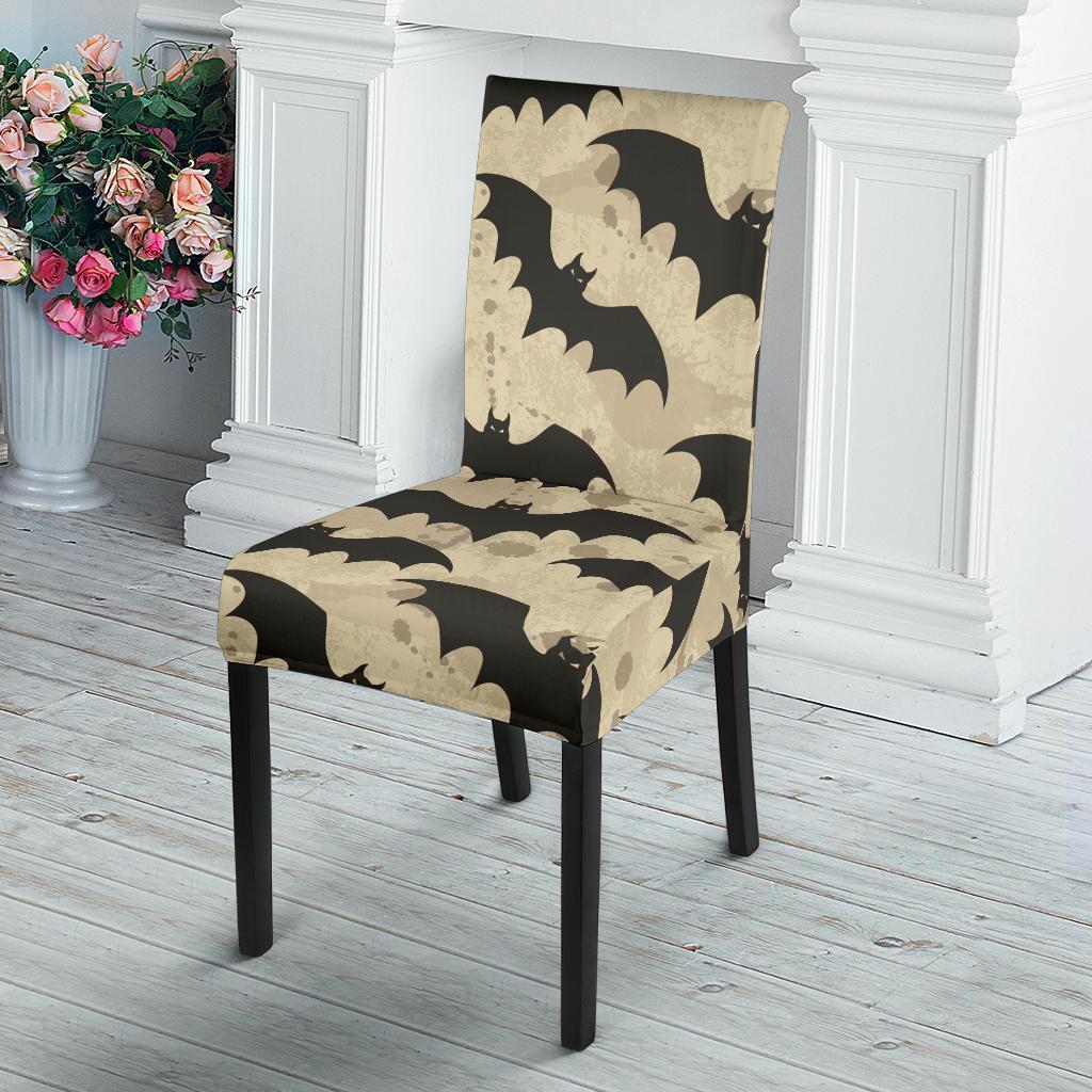 Halloween Bat Pattern Print Chair Cover-grizzshop