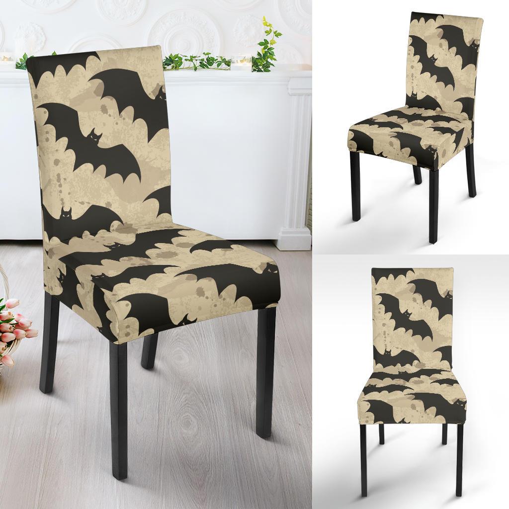 Halloween Bat Pattern Print Chair Cover-grizzshop