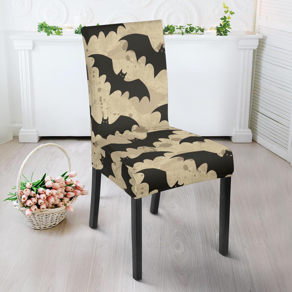 Halloween Bat Pattern Print Chair Cover-grizzshop