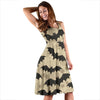 Halloween Bat Pattern Print Dress-grizzshop