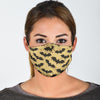 Halloween Bat Pattern Print Face Mask-grizzshop