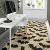 Halloween Bat Pattern Print Floor Mat-grizzshop