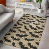 Halloween Bat Pattern Print Floor Mat-grizzshop