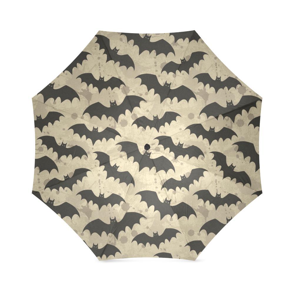 Halloween Bat Pattern Print Foldable Umbrella-grizzshop