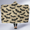 Halloween Bat Pattern Print Hooded Blanket-grizzshop