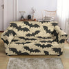 Halloween Bat Pattern Print Loveseat Cover-grizzshop