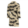 Halloween Bat Pattern Print Men Long Robe-grizzshop