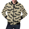 Halloween Bat Pattern Print Men's Bomber Jacket-grizzshop