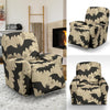 Halloween Bat Pattern Print Recliner Cover-grizzshop