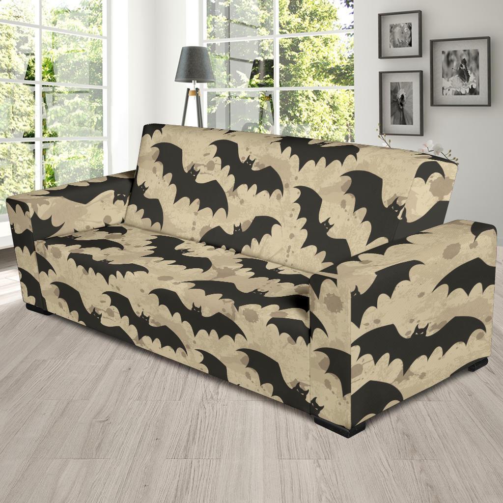 Halloween Bat Pattern Print Sofa Covers-grizzshop