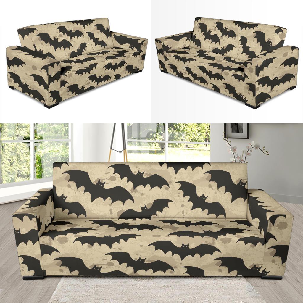 Halloween Bat Pattern Print Sofa Covers-grizzshop