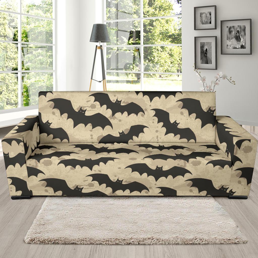 Halloween Bat Pattern Print Sofa Covers-grizzshop