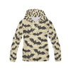 Halloween Bat Pattern Print Women Pullover Hoodie-grizzshop