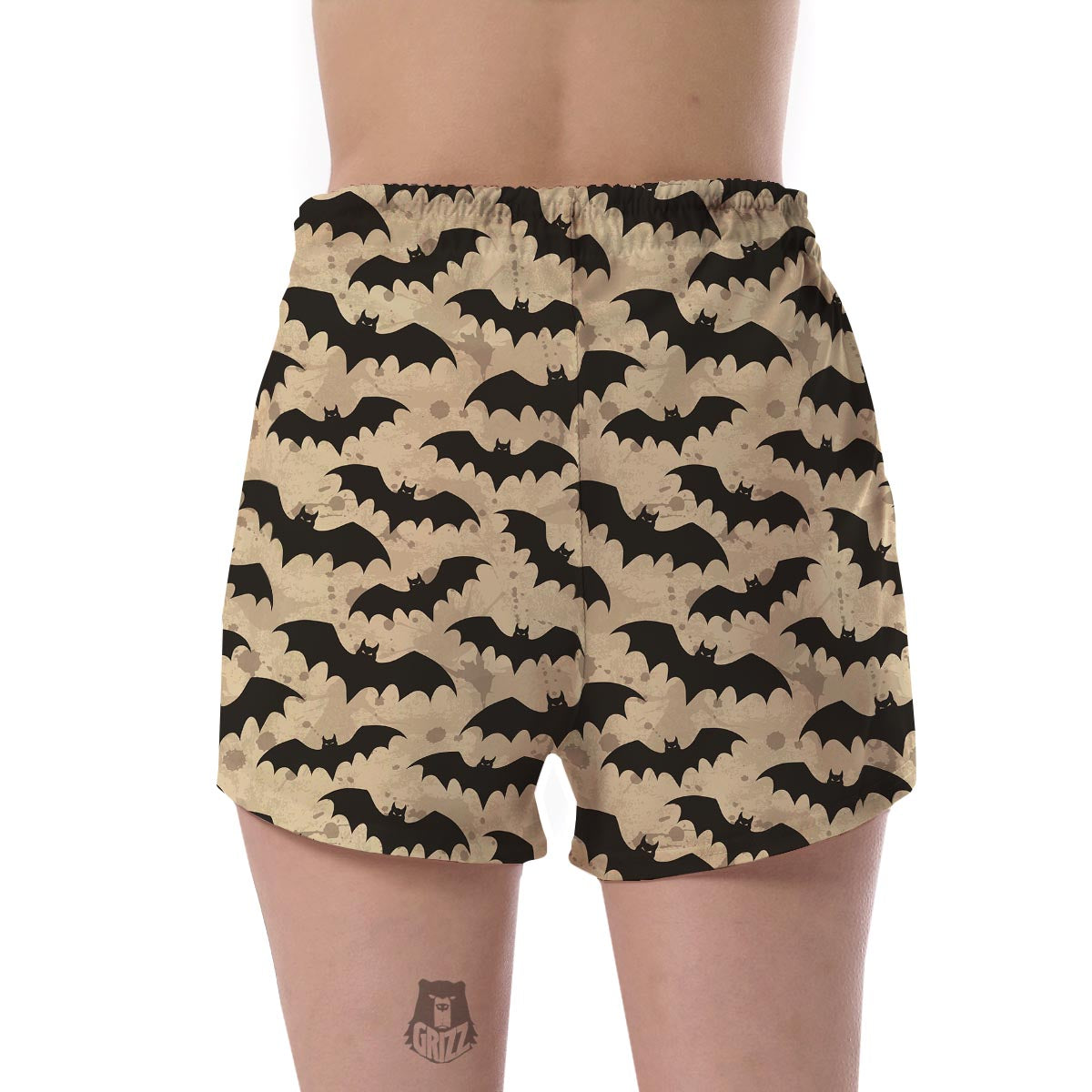 Halloween Bat Pattern Print Women's Shorts-grizzshop