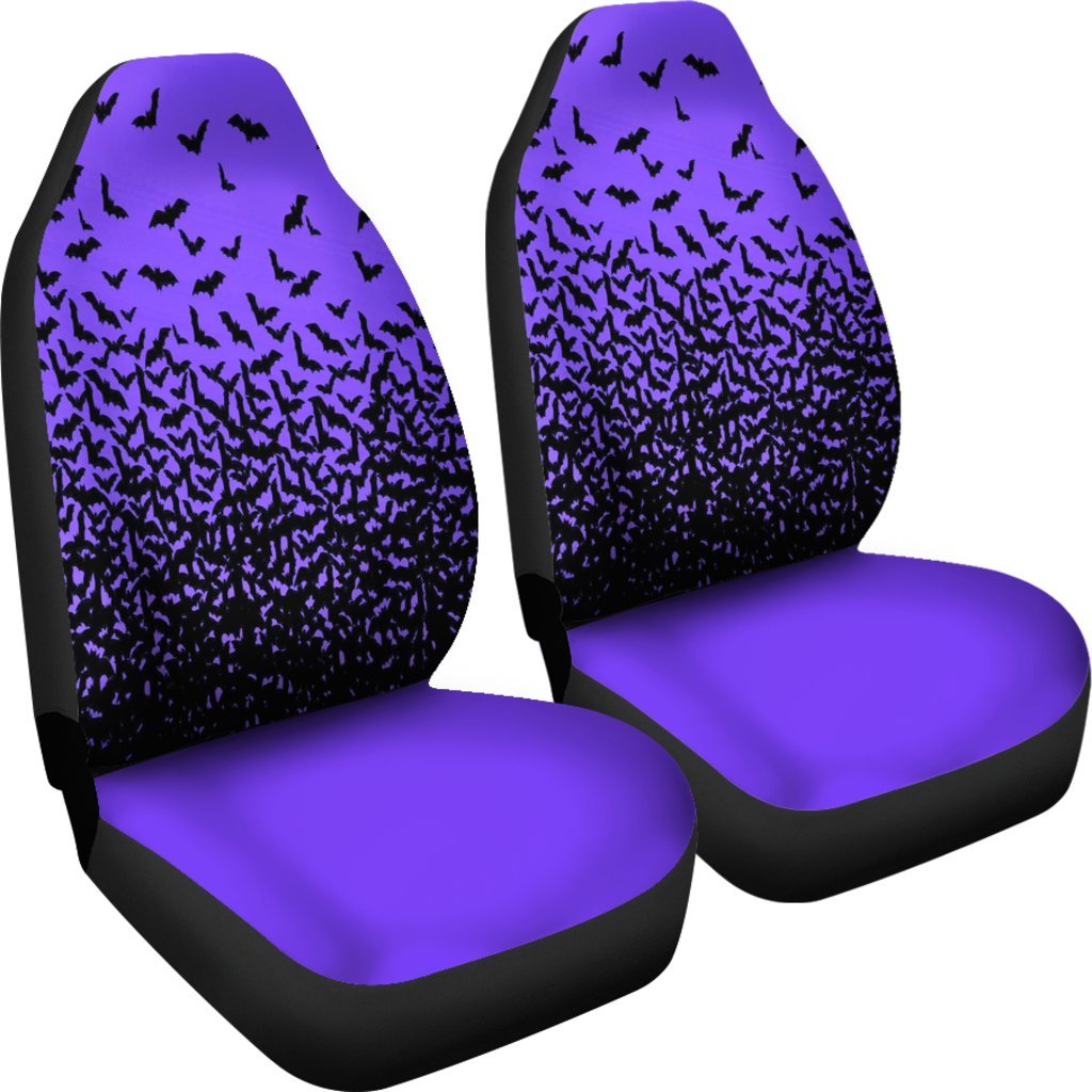 Halloween Bats Purple Car Seat Covers-grizzshop