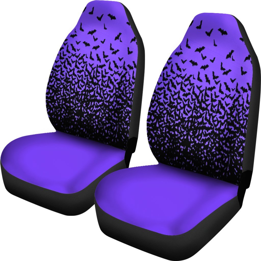 Halloween Bats Purple Car Seat Covers-grizzshop