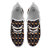 Halloween Black And Orange Print Pattern White Athletic Shoes-grizzshop