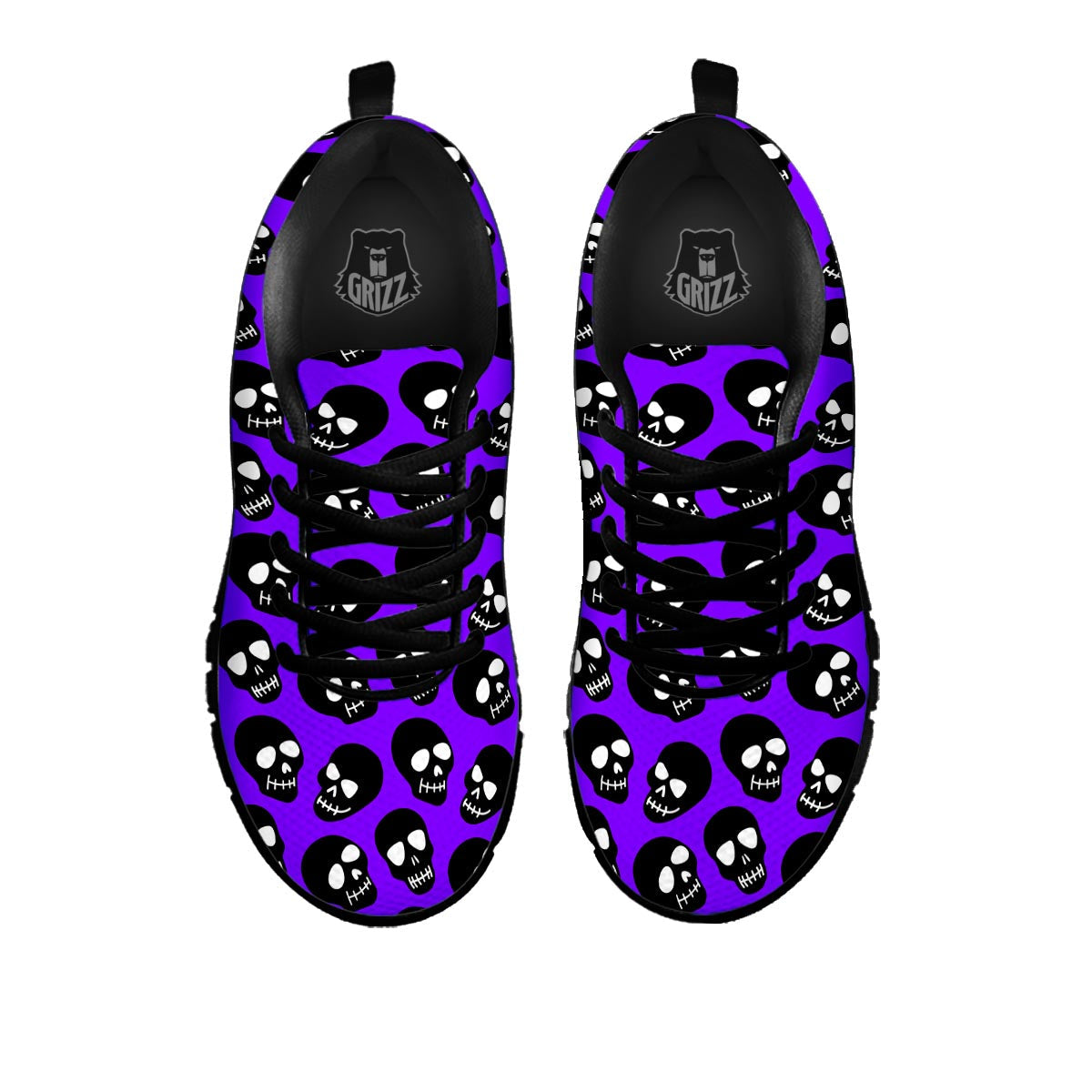 Halloween Black And Purple Print Pattern Black Sneaker-grizzshop