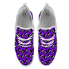 Halloween Black And Purple Print Pattern White Athletic Shoes-grizzshop