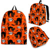 Halloween Black Cat Pattern Print Backpack-grizzshop