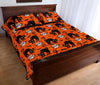 Halloween Black Cat Pattern Print Bed Set Quilt-grizzshop