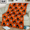 Halloween Black Cat Pattern Print Blanket-grizzshop