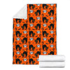 Halloween Black Cat Pattern Print Blanket-grizzshop