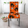 Halloween Black Cat Pattern Print Chair Cover-grizzshop