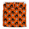 Halloween Black Cat Pattern Print Duvet Cover Bedding Set-grizzshop