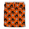 Halloween Black Cat Pattern Print Duvet Cover Bedding Set-grizzshop