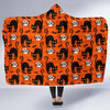 Halloween Black Cat Pattern Print Hooded Blanket-grizzshop