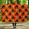 Halloween Black Cat Pattern Print Hooded Blanket-grizzshop