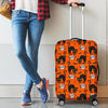 Halloween Black Cat Pattern Print Luggage Cover Protector-grizzshop