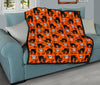 Halloween Black Cat Pattern Print Quilt-grizzshop