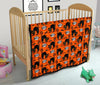 Halloween Black Cat Pattern Print Quilt-grizzshop