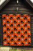 Halloween Black Cat Pattern Print Quilt-grizzshop