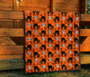 Halloween Black Cat Pattern Print Quilt-grizzshop