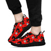 Halloween Black Cat Pattern Print Sneaker Shoes For Men Women-grizzshop