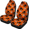 Halloween Black Cat Pattern Print Universal Fit Car Seat Covers-grizzshop