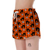 Halloween Black Cat Pattern Print Women's Shorts-grizzshop